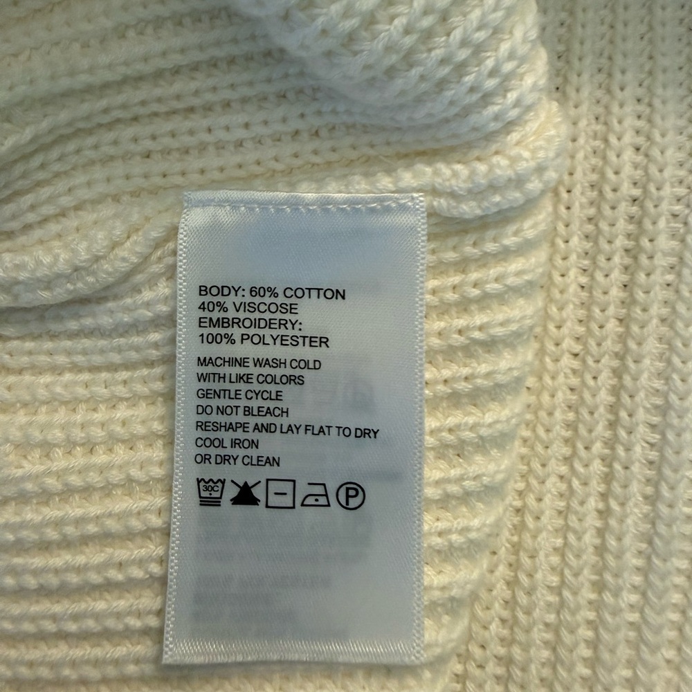 Tommy Bahama Women’s Off-White Sweater with Palm Design, M - Picture 6 of 8